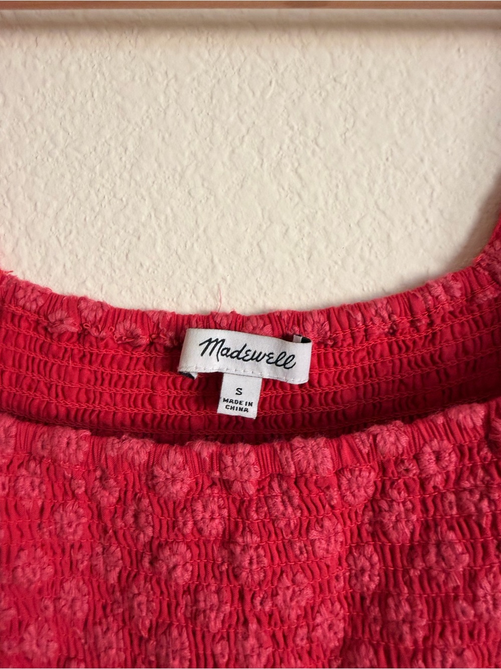 SOLD - Madewell Eyelet Lucie Smocked Mini Dress - Picture 2 of 6